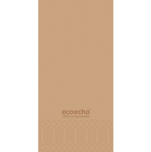 Servietter 40x40 cm. 3 lags 1/8 fold Duni Ecoecho brun