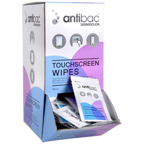 Antibac touchscreen wipes 95 stk.