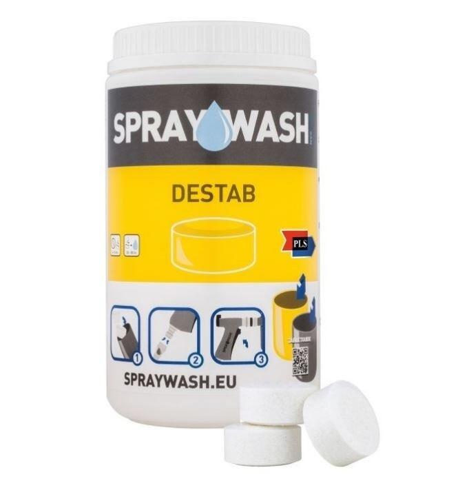 Spraywash tablet destab