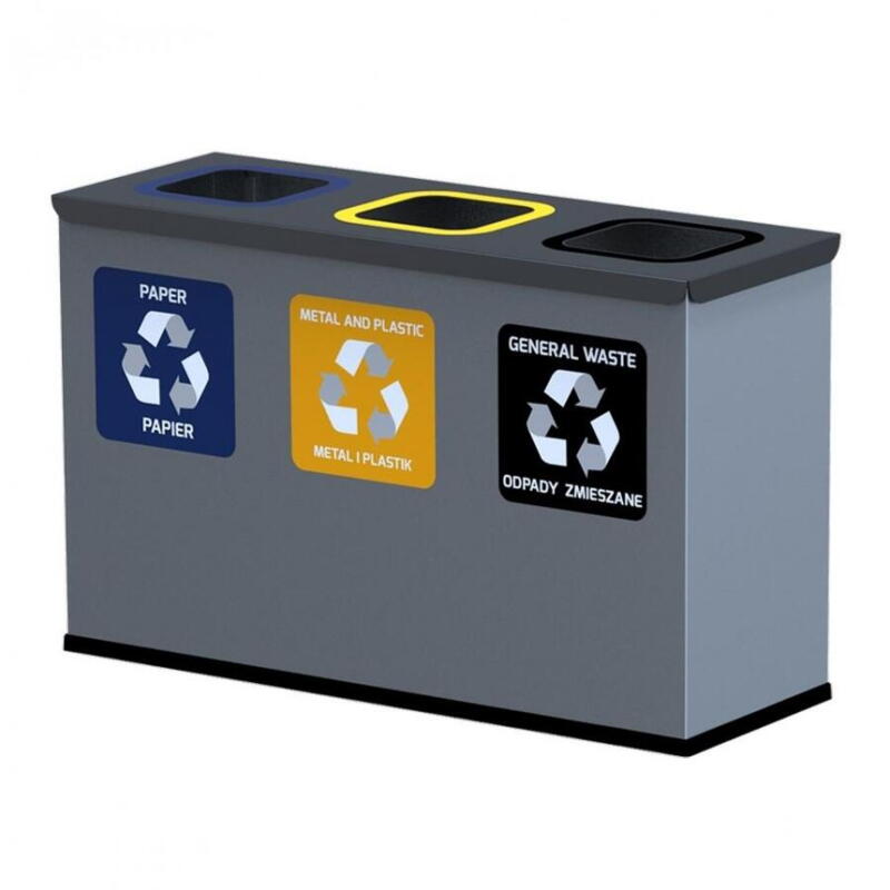 Eco station til affaldssortering mini 3x12 l.