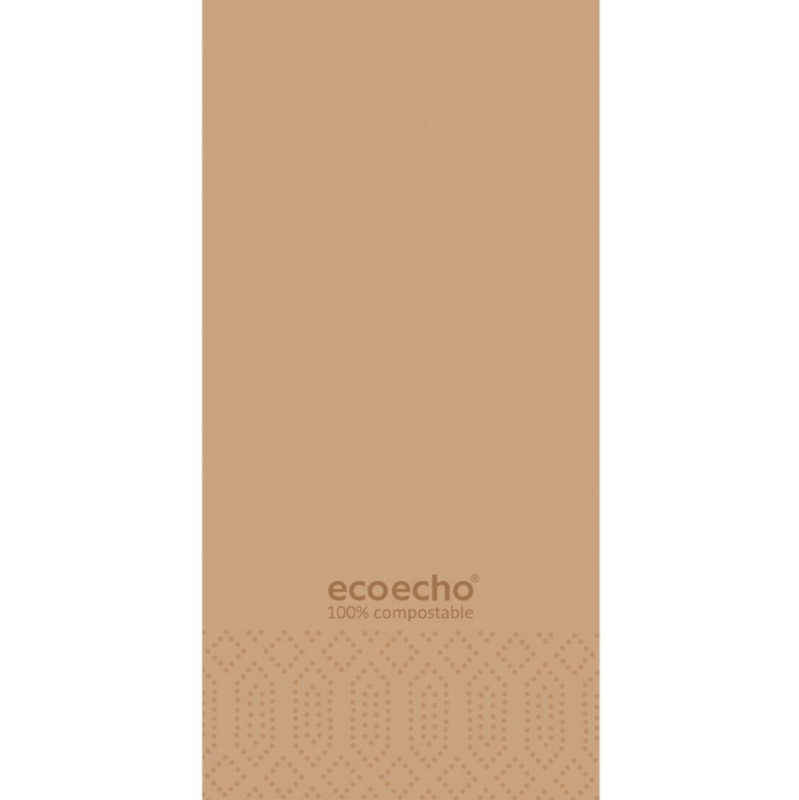 Servietter 40x40 cm. 3 lags 1/8 fold Duni Ecoecho brun
